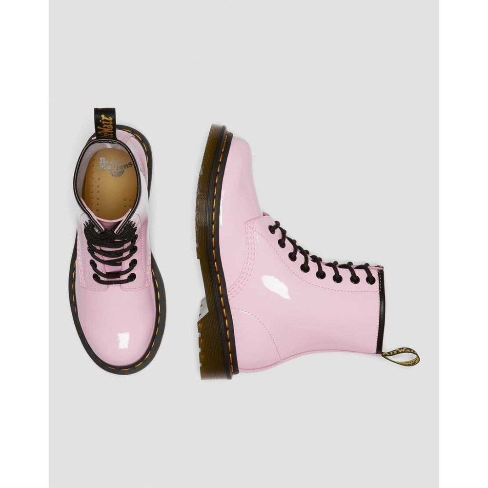 NEW Dr. Martens 1460 Pale Pink Patent Leather Lace Up Boots - Picture 3 of 13